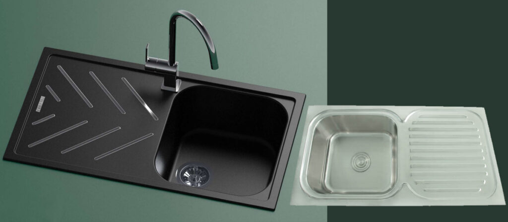 Types of Kitchen Sinks Popular in India Mayatar Single Bowl with Drainboard kitchen sink